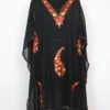 Zahra Black Kashmiri Short Georgette Kaftan with Aari Embroidery