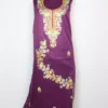 2pc Unstitched Violet Suit Fabric in Cashmilon Wool with Aari Work Maryam