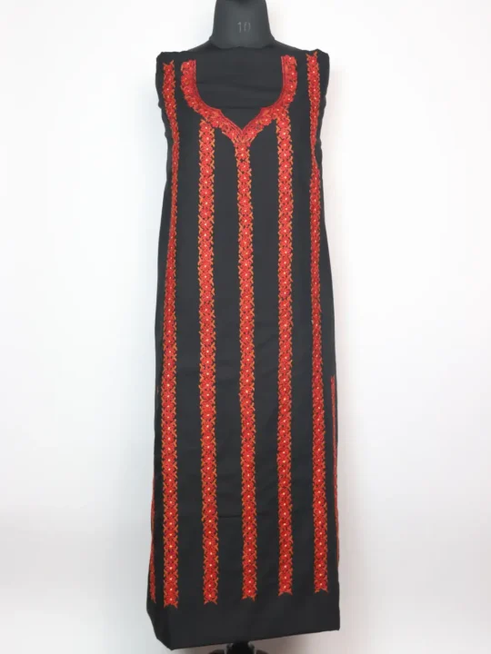 Black 2pc SPun Suit Fabric with Hand Aari Embroidery Marwa