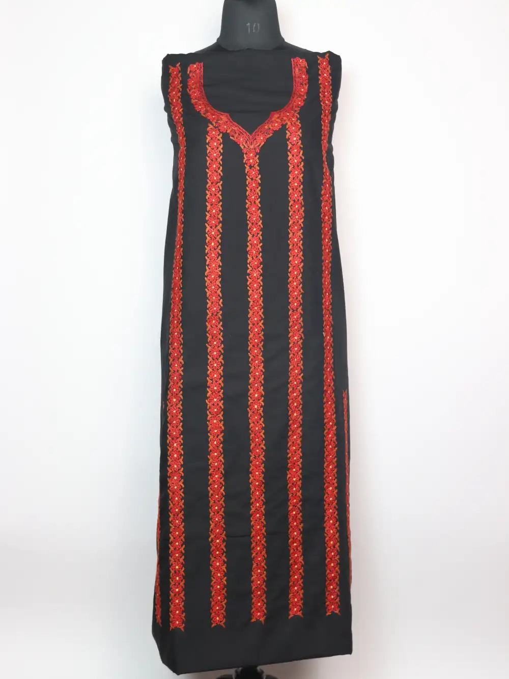 Black 2pc SPun Suit Fabric with Hand Aari Embroidery Marwa