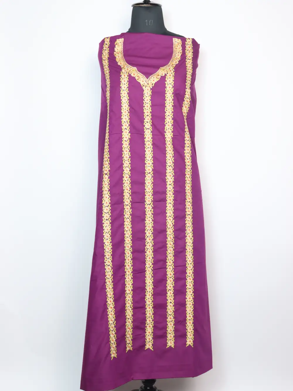 SPun 2pc Purple Suit Fabric with Hand Aari Embroidery Jasmin