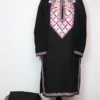 Woolen Black Long Kurti Set Cashmilon with Aari Work Heeba