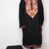 Embroidered Black Long Kurti Set with Aari in Cashmilon Wool Laila