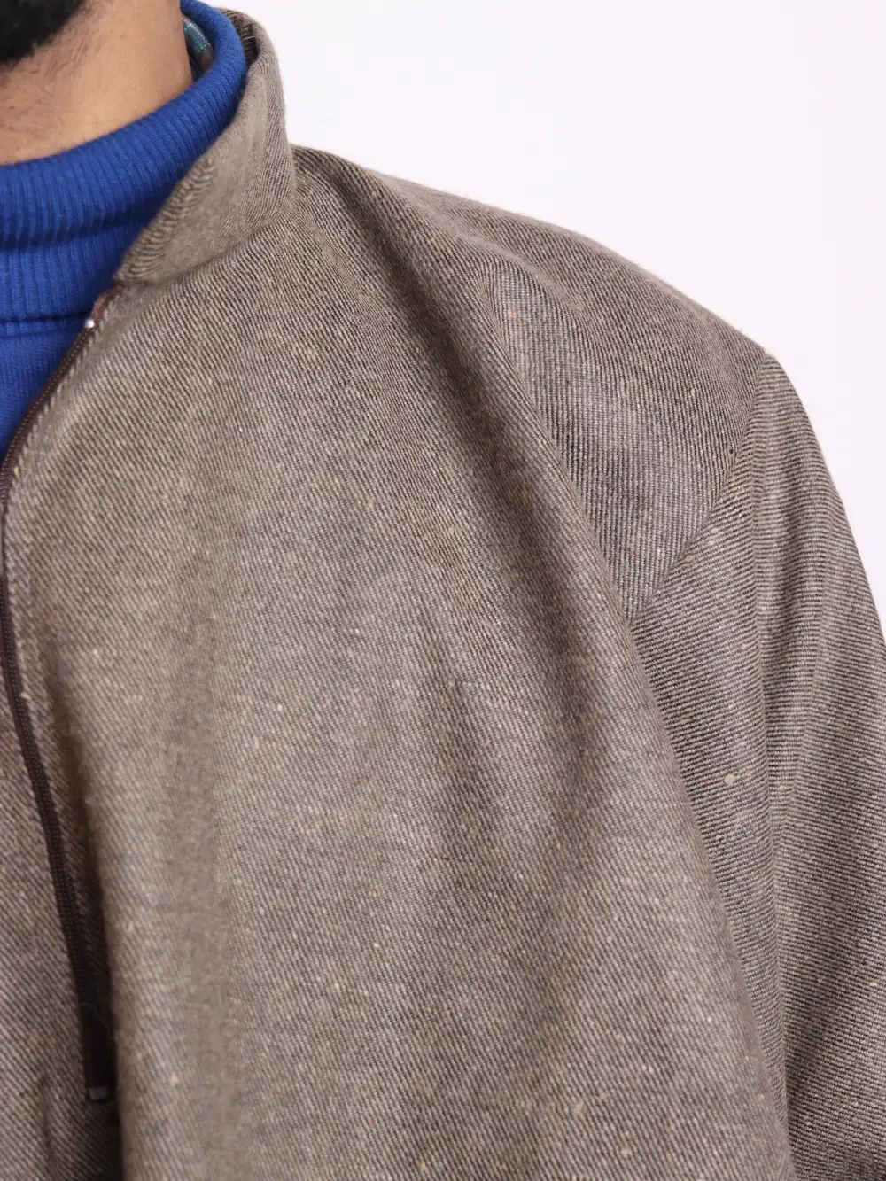 Bad-e-Khass Kashmiri Brown Pheran in Tweed - Image 4