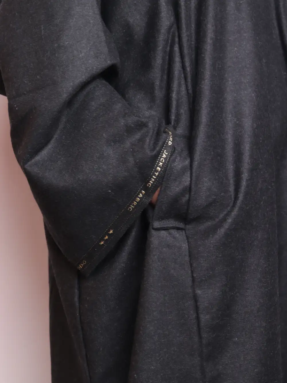 Black Kashmiri Sarfaraz Pheran in Tweed Wool - Image 3