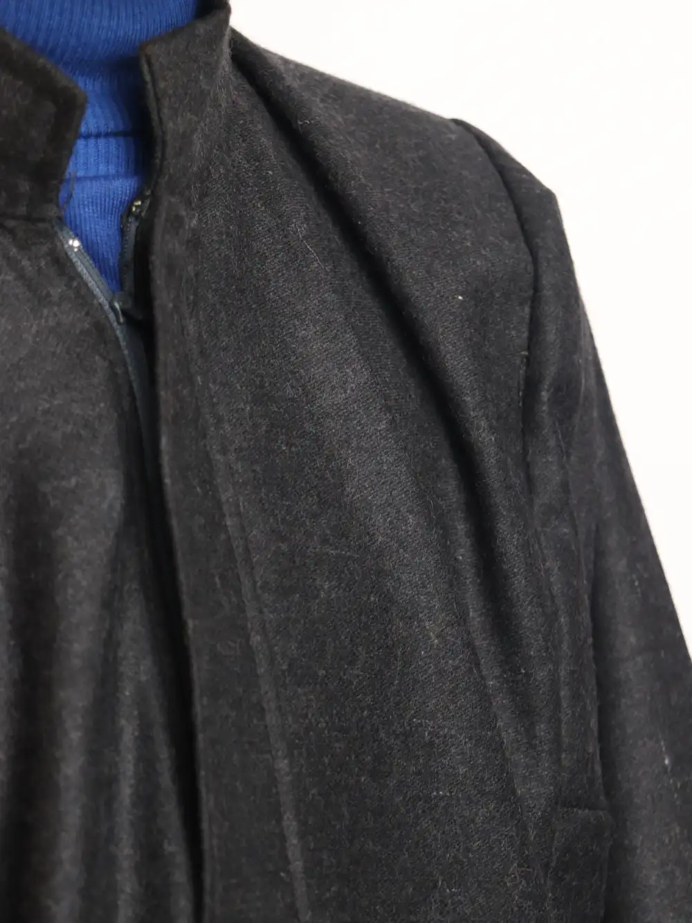 Black Kashmiri Sarfaraz Pheran in Tweed Wool - Image 4