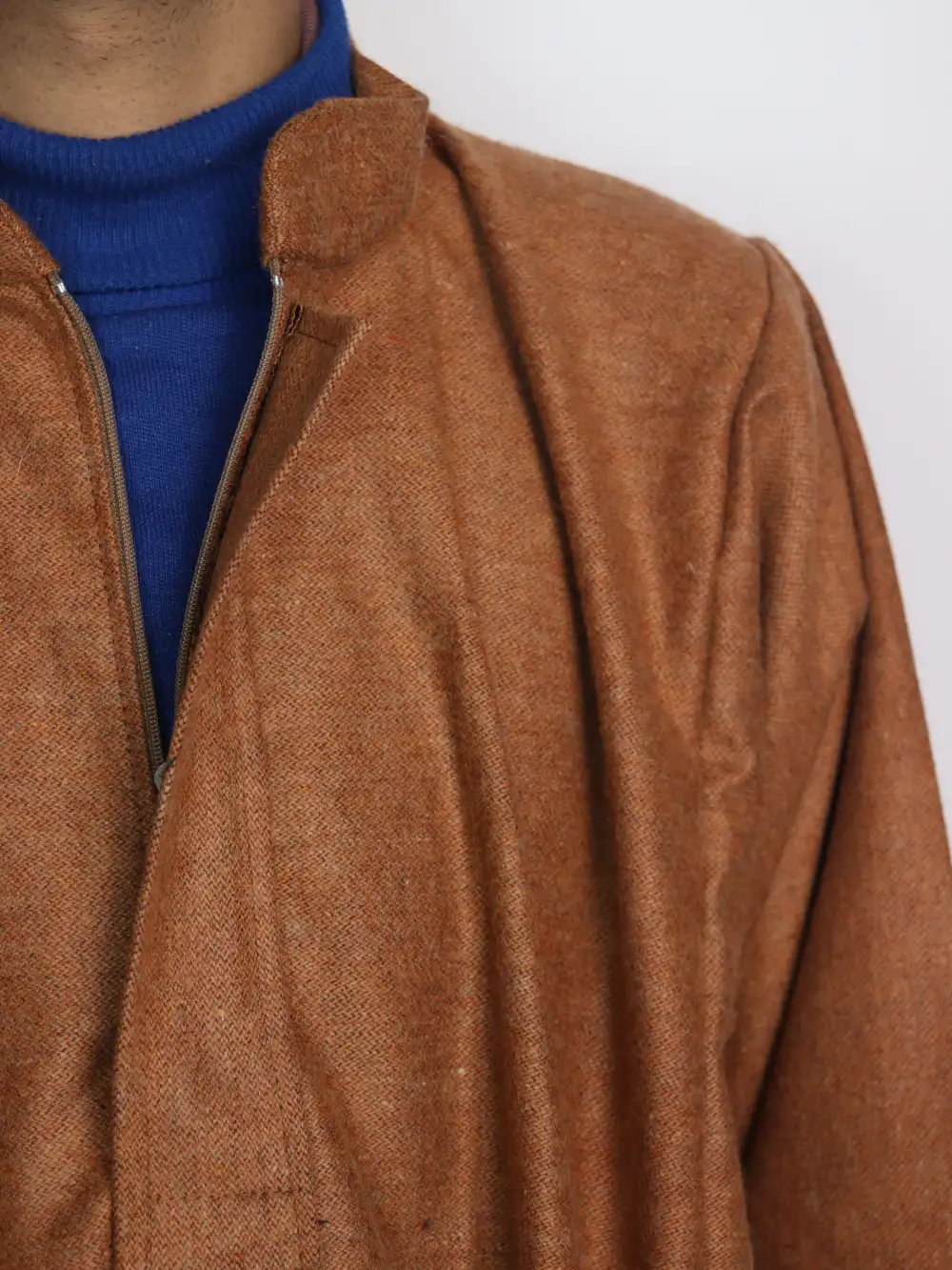 Brown Raees Kashmiri Pheran in Black Tweed - Image 2