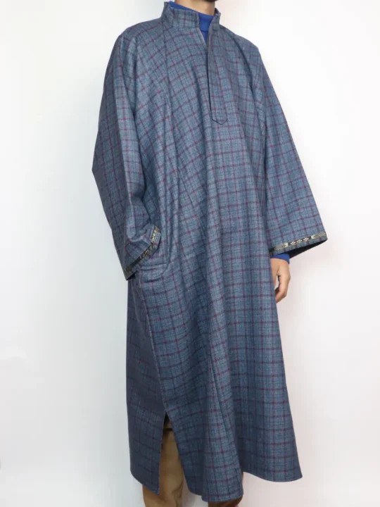 Blue Kashmiri Sarfaraz Pheran in Tweed