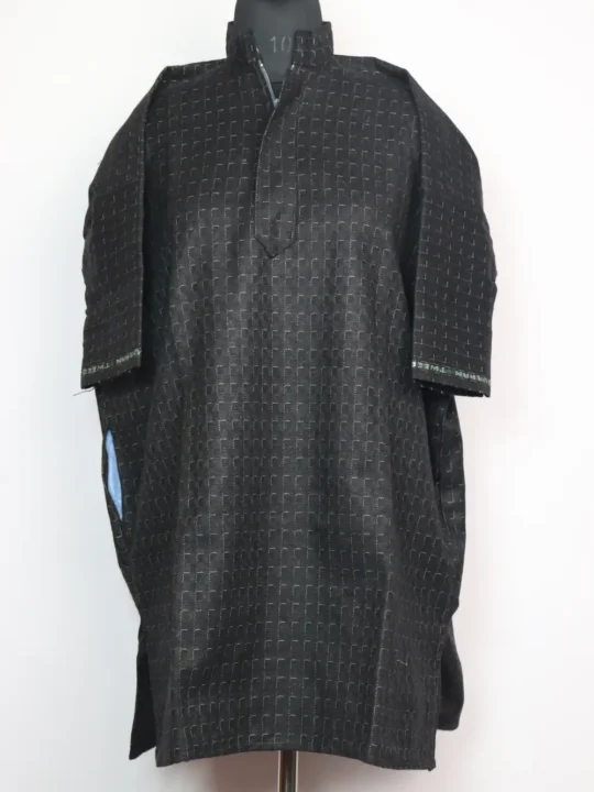 Black Kashmiri Boys Pheran in Zarar Tweed