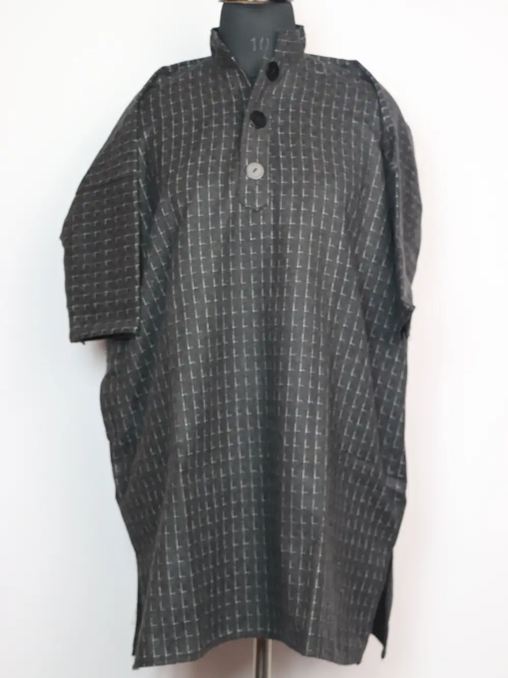 Ruhan Kashmiri Boys Black Pheran in Tweed