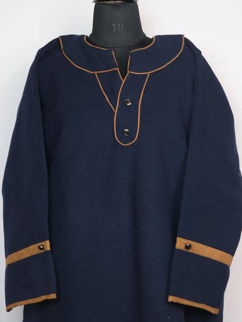 Marhaba Navy Blue Pheran in Fleece Tweed - Image 2