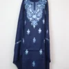 Blue Embroidered Haya 3pc Woolen Suit Dress Material with Aari