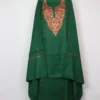 3pc Dark Green Woolen Salwar Suit Fabric with Hand Sozni Paper Machie Work Yasmin