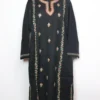 Fariha Kashmiri Raffal Wool Black Pheran with Hand Sozni Embroidery