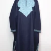 Tweed Midnight Blue Loose Pheran with Aari Work Farzanah