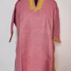 Aayat Pink Tweed Pheran with Aari Work for Girls