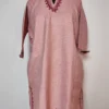 Girls Light Pink Tweed Minsa Pheran with Aari Work
