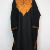 Black Loose Pheran in Tweed with Aari Embroidery Mehreen