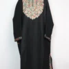 Tweed Black Loose Pheran Sana with Aari Embroidery