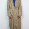 Light Brown Woolen Plain Gown | Bathrobe for Men in Tweed