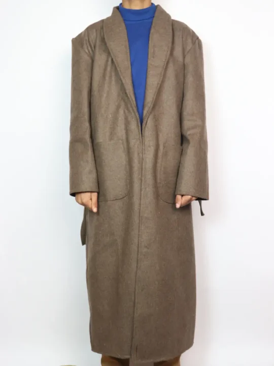 Brown Winter Gown | Bathrobe for Men in Tweed Wool