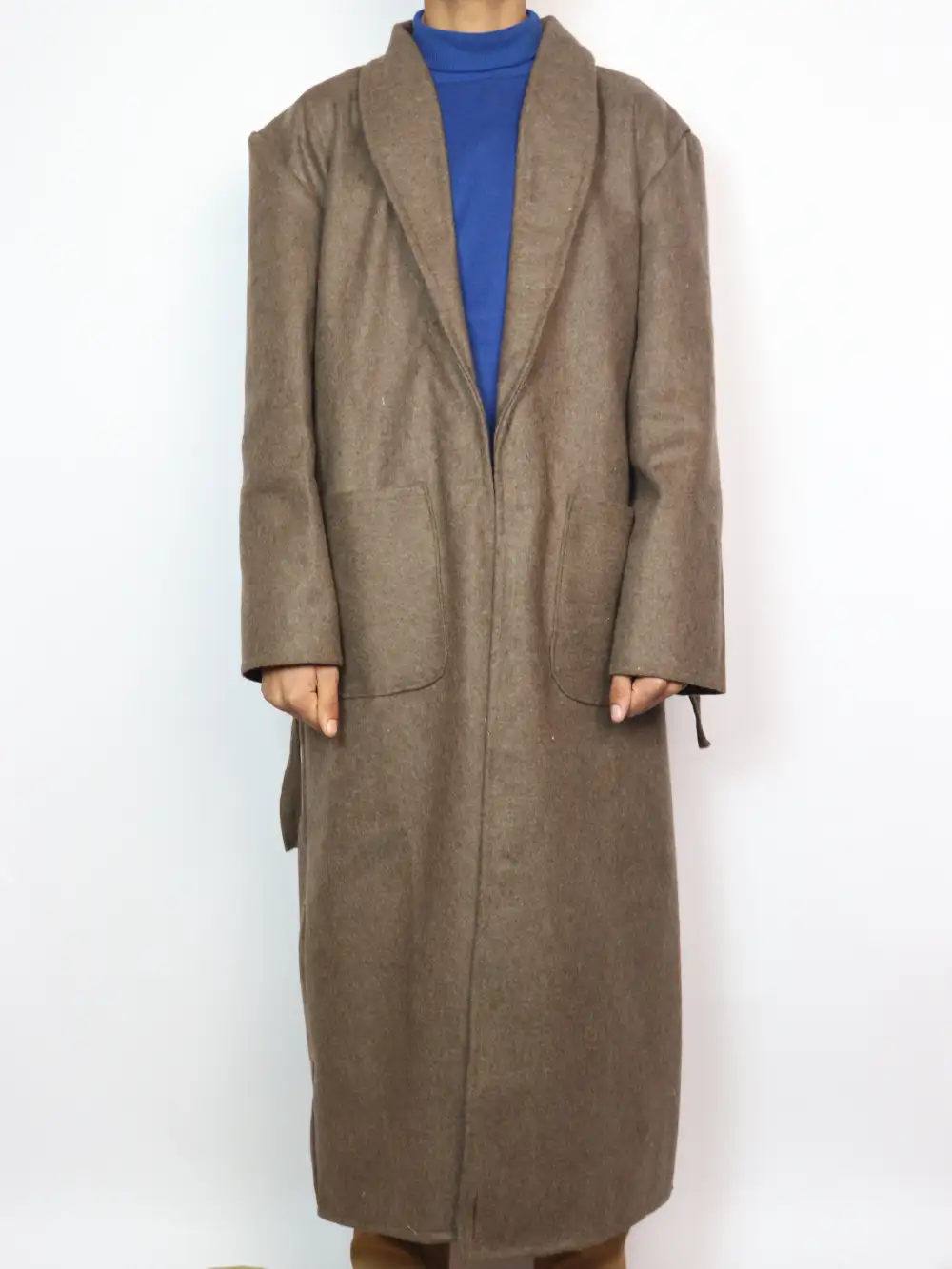 Brown Winter Gown | Bathrobe for Men in Tweed Wool