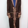 Dark Chocolate Winter Gown | Bathrobe for Men with Hand Aari Embroidery