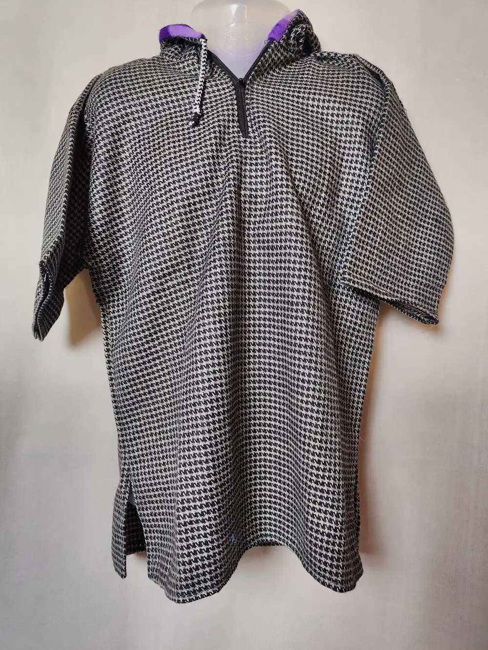 Kids Kashmiri Grey Lakeer Pheran in Tweed with Topi