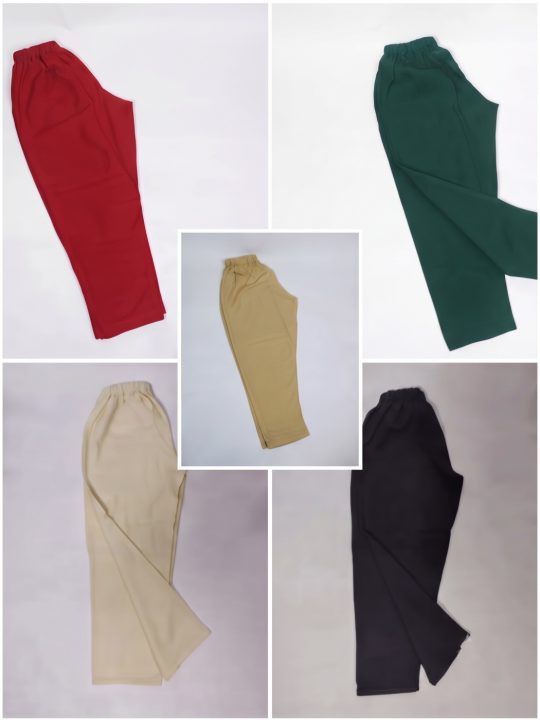 Plain Woolen Trouser in Cashmilon for Pheran, Kurta | Elastic waistband | Multiple Colors