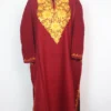 Iltija Kashmiri Maroon Pheran With Aari Embroidery