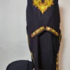 Black 2pc Pheran Set in Cashmilon Wool with Aari Embroidery Shabnam