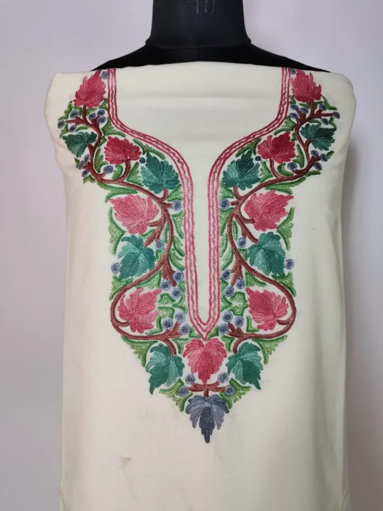 2pc Summer Cool Cream Suit Hayat with Aari Embroidery