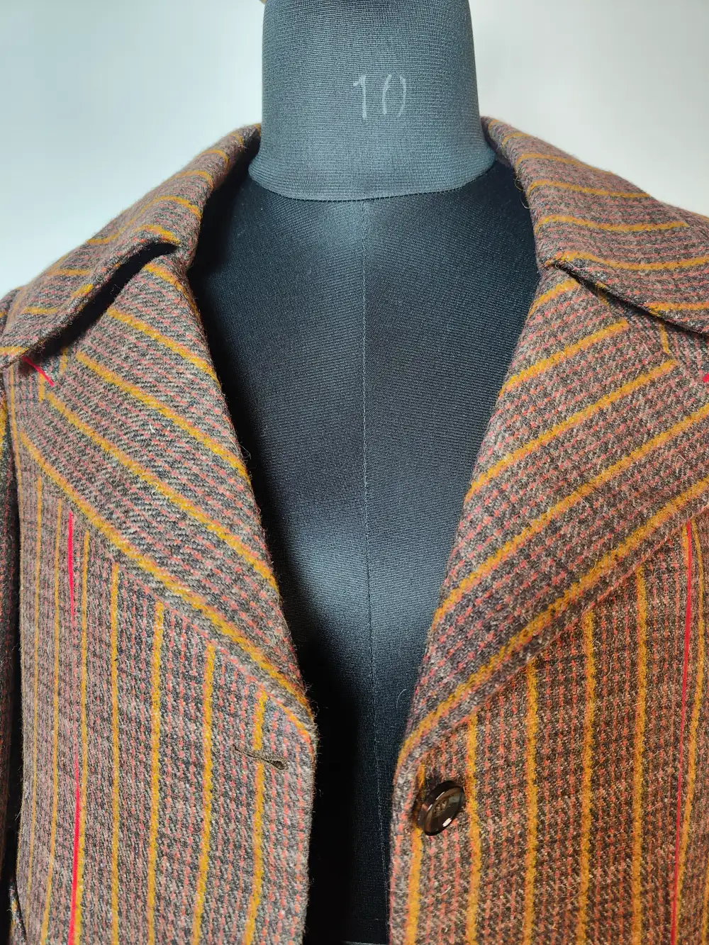 Sabr Handloom Tweed Brown Coat | Pure Wool Jacket for Women - Image 2