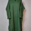 Green Handloom Tweed Loose Plain Pheran