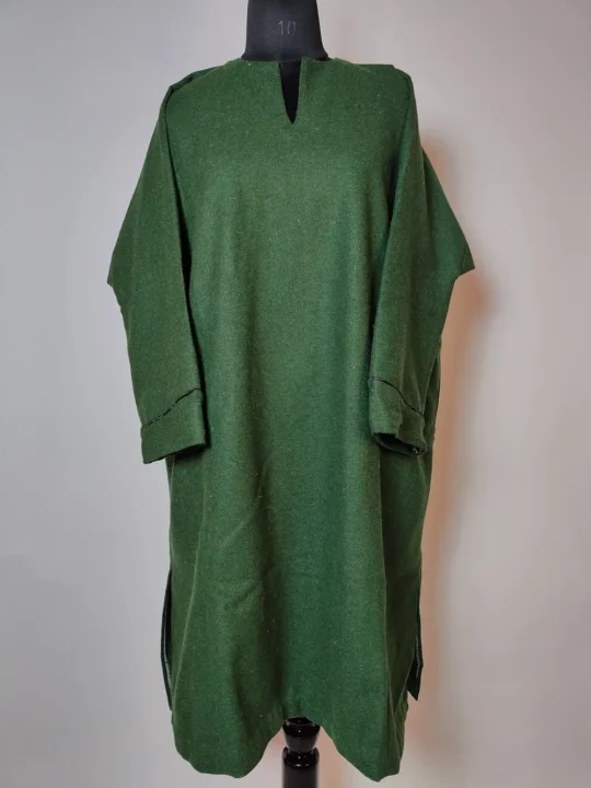 Green Handloom Tweed Loose Plain Pheran