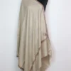 Adah Beige Pure Pashmina Shawl with Sozni Hand Work
