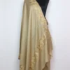 Hayat Beige Pure Pashmina Shawl with Zari Work