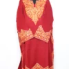 Maroon Raffal Wool Andaz Pheran With Sleeve and Border Aari Embroidery
