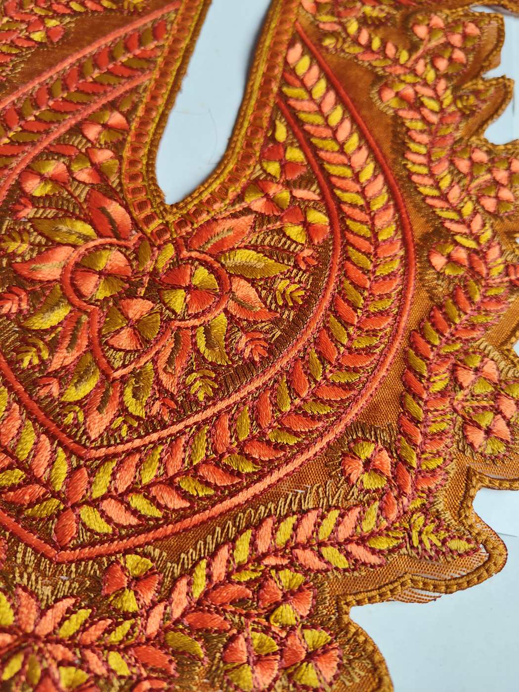 Mustard Patch with Lace | Sozni Embroidery - Image 2