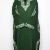 Sabzar Green Pheran in Cashmilon Wool With Aari Embroidery
