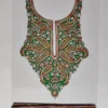 Green Patch with Sozni Embroidery with Lace