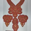 Mohabat Dark Red Patch with Silver Tilla Embroidery with Sleeves and Lace