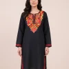 Black Chinar Summer cool Kashmiri Aari Kurta