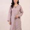 Beige Sonth Cotton Kurta with Kashmiri Sozni Handwork