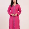 Harud Magenta Kastoori Kashmiri Cotton Kurta with Sozni Handwork