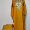 Dilkash Summer Cool Mustard Co-ord Set with Aari Embroidery