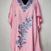 Baby Pink Cotton Kaftan with Mehak Aari Work