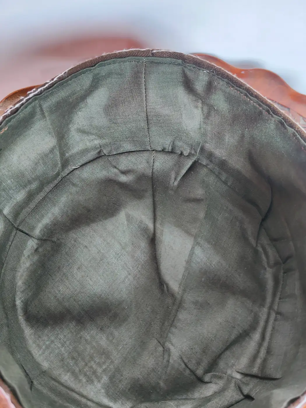 Ayan Pure Pashmina Brown Kashmiri Hand Sozni Cap - Image 4