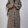 Box Check Sand Brown Gown | Bathrobe for Men in Aitmad Handloom Tweed