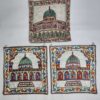Wall Hanging with Silk Hand Chain Stitch Embroidery | Holy Masjid | Set of 3 - 1 ft